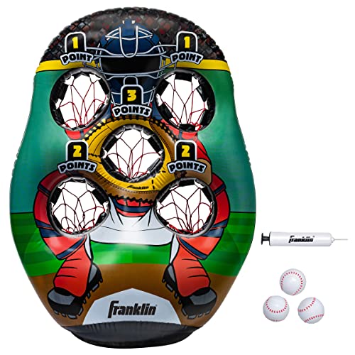 Franklin Sports Inflatable Target Toss Game - Kids Mini Throwing Game Set - Portable Indoor + Outdoor Toy Target - style: Baseball