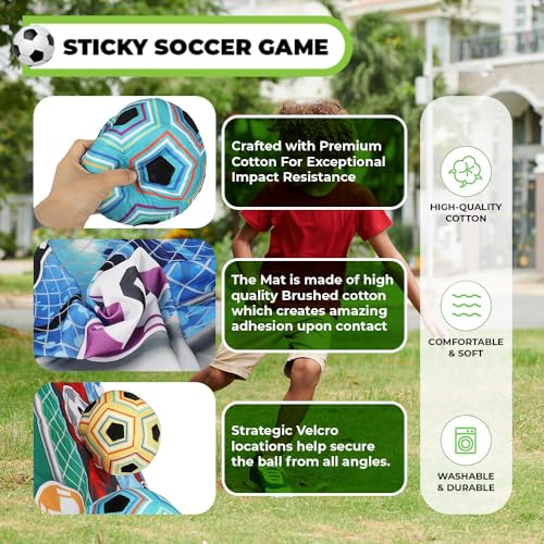 MHM's Ultimate Indoor Golf Chipping Game Mat - Premium Practice Mat - Ideal Golf Simulator for Home Use - style: Ultimate Soccer Bullseye
