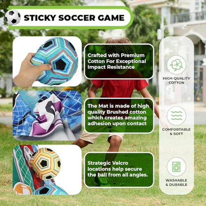 MHM's Ultimate Indoor Golf Chipping Game Mat - Premium Practice Mat - Ideal Golf Simulator for Home Use - style: Ultimate Soccer Bullseye