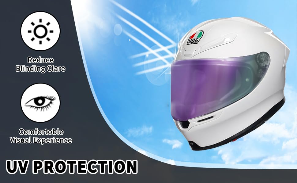 AGV K6 and K6S Visor (Bright purple) - color: Bright Purple