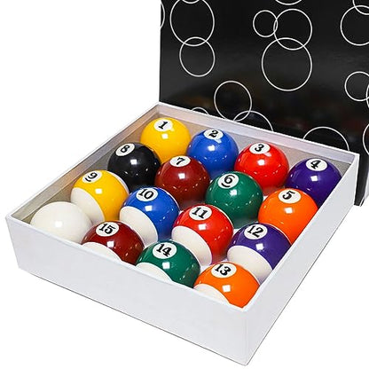 Billiard Balls Set 2-1/4" Regulation Size Pool Table Balls for Replacement (16 Resin Balls) - style: 16 Resin Balls