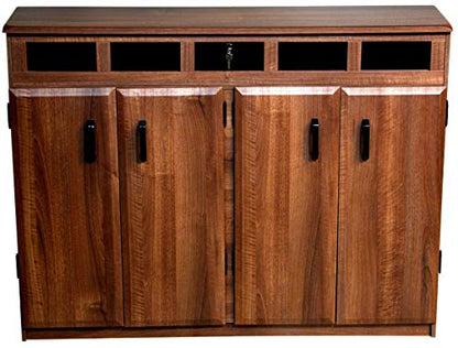 Venture Horizon Top Load Media Cabinet - Walnut - color: Walnut-finish