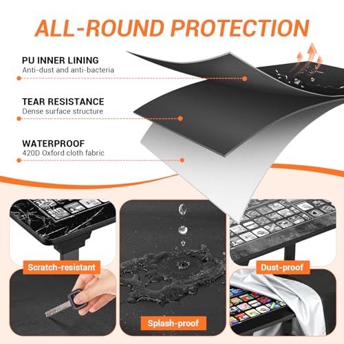 Air Hockey Table Cover Dustproof Table Top Air Hockey Cover for Home Game Room - size: 59.5"L x 28.5"W x 35"H