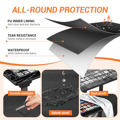 Air Hockey Table Cover Dustproof Table Top Air Hockey Cover for Home Game Room - size: 59.5"L x 28.5"W x 35"H