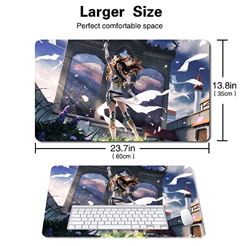 Board Game MTG Playmat Games Size 60X35 cm CCG Compatible for MTG CCG RPG Trading Card Game (Angelic Destiny) - color: Angelic Destiny