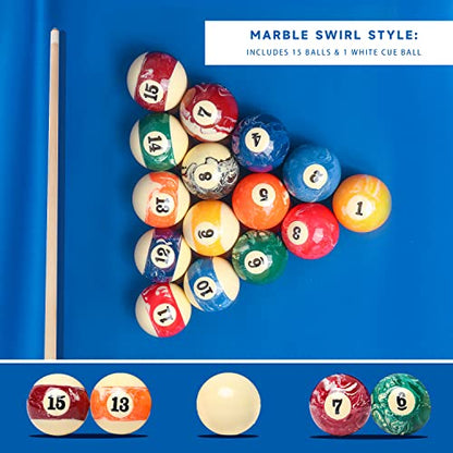 GSE Games & Sports Expert 8-Ball Triangle & 9-Ball Diamond Pool Ball Racks with 2-1/4" Standard Pool Balls, Billiard Balls and Racks Set, Pool Table Accessories (Several Colors Available) - color: Marble Style Balls, style: Black Racks
