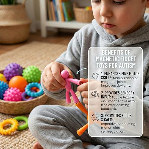 MAGMEN Airplane & Road Trip Toy Magnetic Fidget Toys 40PC Ultimate Set - 20 Classic + 20 Enhanced Grip X3 - STEM Travel Toys Kids ADHD Autism - Family Pack - Desk Toys Adults - size: 40 Piece-Mix Comination