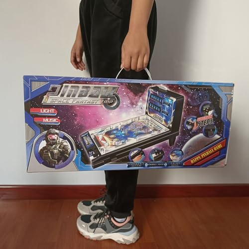 Retro Tabletop Pinball Machine Electronic Desktop Ball Shooting Toy for Kids and Adults with Lights Sounds and Scoreboard Tabletop Pinball Game