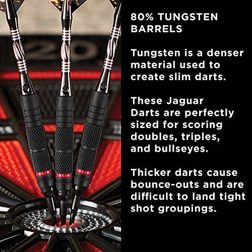 Viper Jaguar 80% Tungsten Soft Tip Dart Set with Case, 18 Grams - style: Medium Knurling