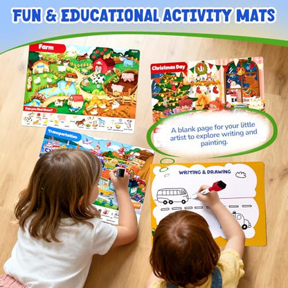 JoyCat Search and Find Activity Books, Preschool Learning Game Activities for Toddlers & Kids Ages 3-5, Travel Toys for Road Trip Car Airplane, Birthday Gifts for Girls and Boys 4-8 - style: Mixed Themes
