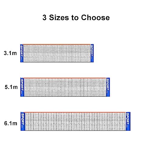 Badminton Pickleball Net, Polyester Badminton Net Replacement, Kids Adult Volleyball Training Net for Tennis, Volleyball, Only Tennis Net,No Include Pole - size: 6.1m