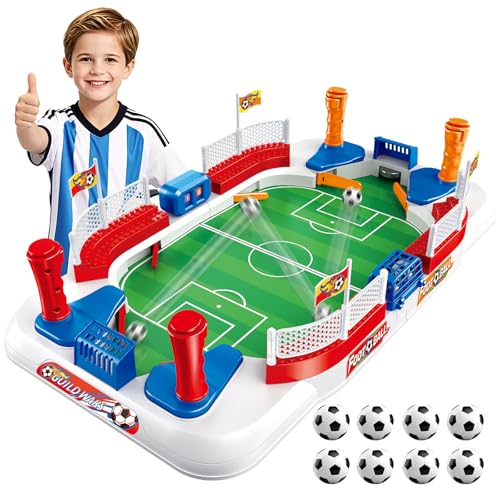 Soccer Board Game, Mini Foosball Table Toys for Boys & Girls Kids - Upgraded Interactive Pinball Tabletop Football Game, Ideal Birthday Christmas Sports Gifts for Family, Playroom & Travel