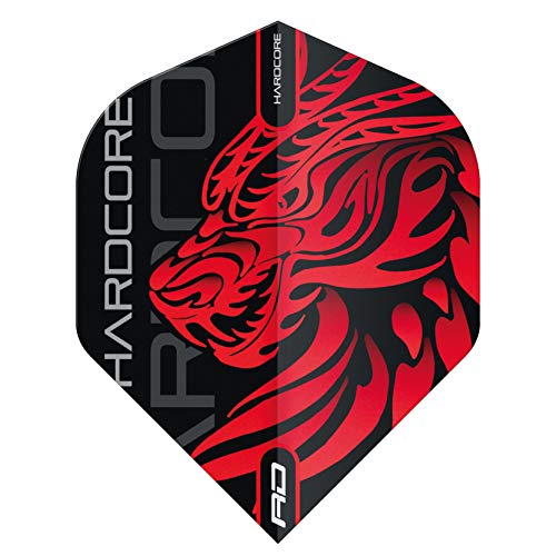 RED DRAGON Hardcore Players Dart Flights - 3 Sets Per Pack (9 Dart Flights in Total) - color: Jonny Clayton