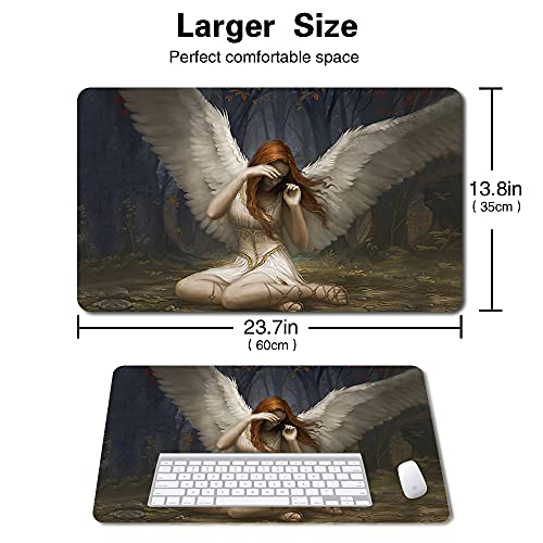 Board Game MTG Playmat Games Size 60X35 cm CCG Compatible for MTG CCG RPG Trading Card Game (Angel of Flight Alabaster) - color: Angel of Flight Alabaster