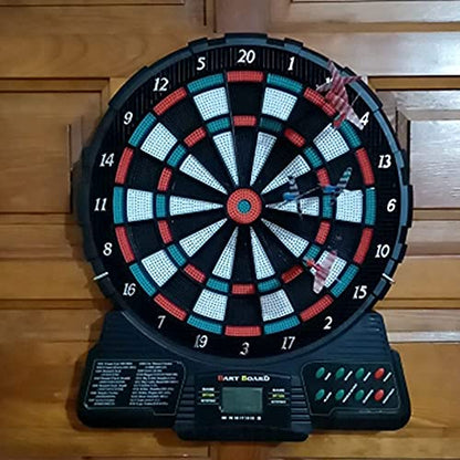 Electronic Dart Board, Professtional Automatic Scoring Electronic Darts Boards Adults Target Safety Leisure Entertainment with 6 Darts + 18 Tips