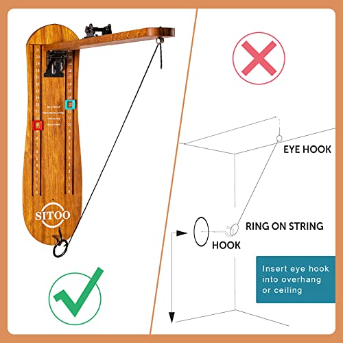 Ring Toss Game for Adults, Outdoors Games, Wall Mounted Hook and Ring Game with Foldable Arm - color: Wood