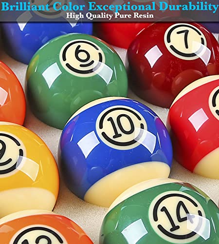 JAPER BEES Billiard Ball/Pool Ball Set Complete 16balls 2-1/4" Regulation Size&Weight Resin Ball - style: Tournament Superior