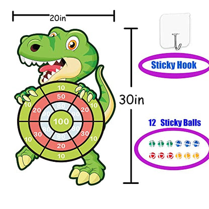 Dinosaur Toys for 3-12 Year Old Boys,30”Large Dart Board Kids Toys Age 4-12,Indoor Outdoor Games Dinosaur Birthday Party Supplies Favors Decorations,Stocking Stuffers for Kids