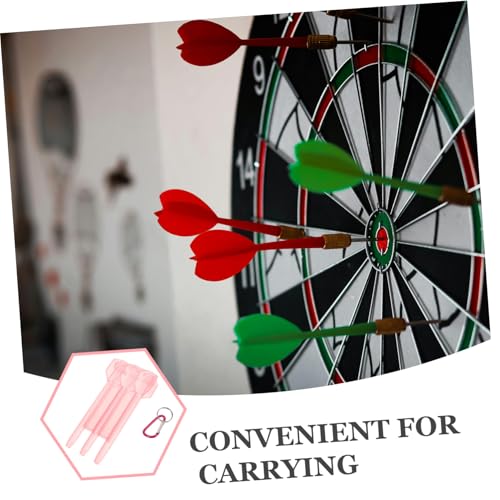 KESYOO Portable Darts Case Bag Hard Shell Dart Storage Box Lightweight Organizer - color: Pink
