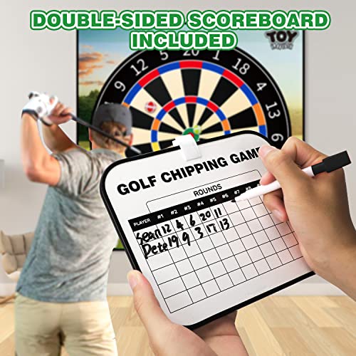 TOY Life Chipping Golf Game Mat Indoor Outdoor Games for Adults and Family Kids Outdoor Play Equipment Stick Chip Game Indoor Golf Set Backyard Games Outdoor Toys for Kids - style: Dart Board Style