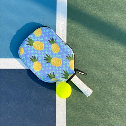 Racquet Inc Tennis Gifts Pickleball Paddle Cover Sleeve – Universal Fit for Standard Paddles, Neoprene Protective Case with Zipper, Pickleball Paddle Cover, Gift for Pickleball Players - color: Tropic Topspin