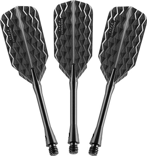 Viper by GLD Products Bobcat Adjustable Weight Soft Tip Darts with Storage/Travel Case - size: 16 Grams (Adjustable to 17 and 18 Grams), style: Nickel Silver Plated with Light Blue Rings