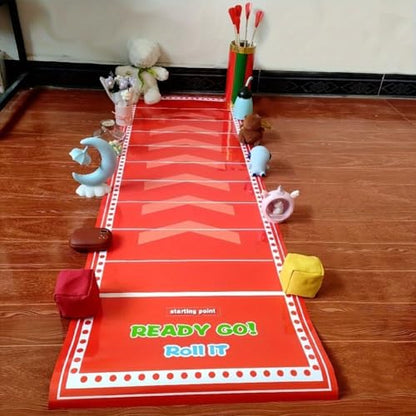 Writeable Erasable Party Game Mat, Giant Interactive Roll Track Pad for Game Night, Birthday Party, Team Building, Adults Kids Party Supplies