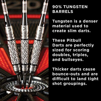 Viper Pitbull 90% Tungsten Soft Tip Dart Set, 18 Grams - style: Medium Knurling (18 Grams)