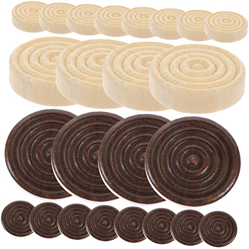 Yardwe 24pcs Wooden Checkers Game Pieces Set Replacement Accessories for Board Games Universal for Outdoor Fun