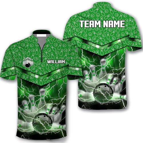 GABITA Personalized Bowling Jerseys for Men, Custom Bowling Polo Shirt, Bowling Shirts Gift for Bowler Team Player - color: A42