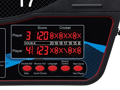 Viper Orion Electronic Dartboard, 15.5 in Regulation Target, 43 Games, Dual LCD Displays, 8 Players, 6 Darts Included, Black