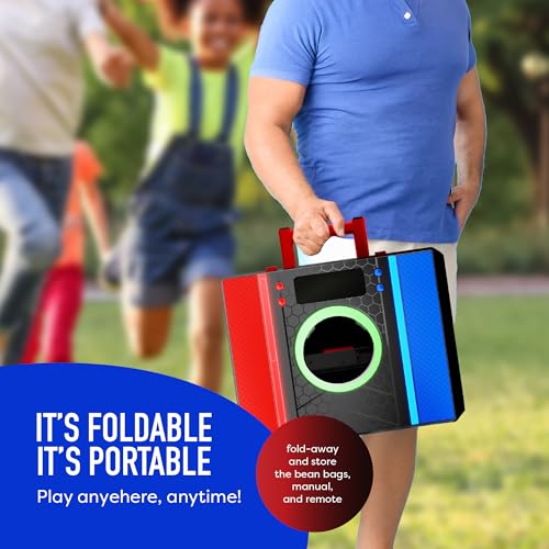 Electronic Cornhole Board Set, Auto Scoring, 1 Corn Hole Board, 1 Remote & 8 Bean Bags, Outdoor & Camping Games Gift Ideas, Birthday Gifts for Kids Teens Adults Boys Girls, 8-12 Year Old Boy Gifts