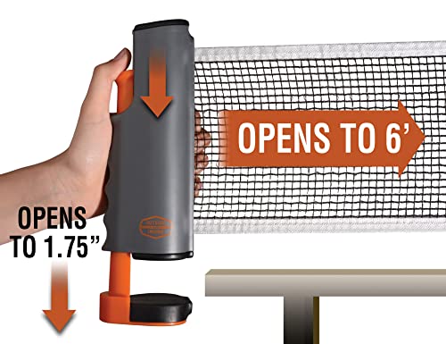 Outside Inside Backpack Travel Ping-Pong Set for Camping, Backyard & Outdoors