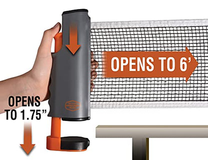 Outside Inside Backpack Travel Ping-Pong Set for Camping, Backyard & Outdoors