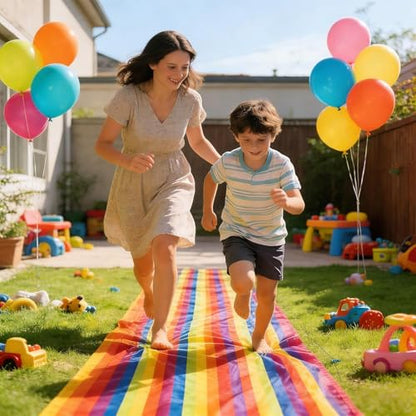 Genérico Team Race Mat - Fitness Game - Field Day Game for Kids, Adults, Parents, Families, Daycares, Appointments, Garden, Patio, Park, Lawn