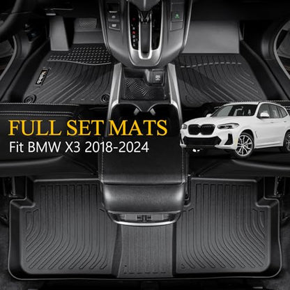 Floor Mats & Cargo Liner Backrest Mat for BMW X3 2018-2024, sDrive30i/xDrive30i/xDrive30e/M40i/M Base/M All Weather Liners Custom Fit Durable Accessories, TPE Material - style: 27|For BMW X3 | 2018-2024 | Backrest Set