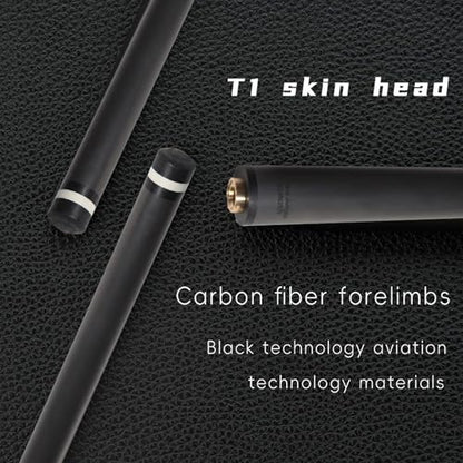 100% Carbon Fiber Shaft, Black Technology Shaft of Pool Cue Front Part for Billiard Play/Break/Snooker Cue Shaft with Foam- 737 mm,745mm,765mm - color: Radial Pin, size: 12.9*21.4*737