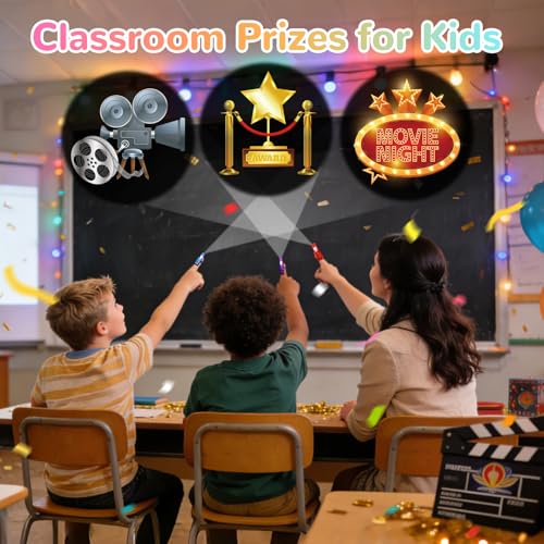 36 Pack Movie Night Party Favors LED Finger Lights, Glow in the Dark Light up Toys Supplies for Kids Birthday Party Goodie Bag Stuffer Classroom Prize Gifts - style: Movie Night