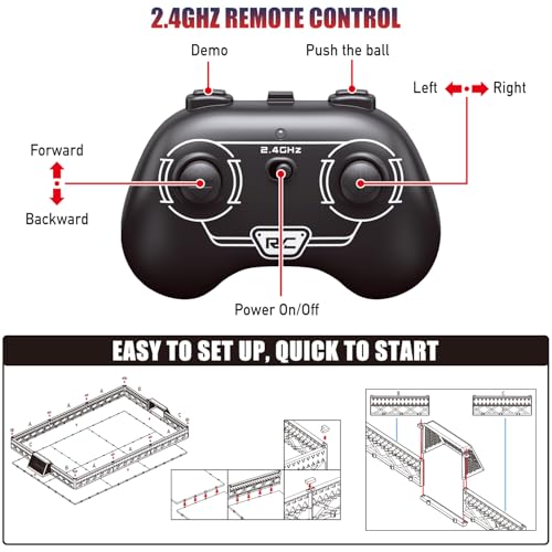 Mostop Remote Control Battle Robots Arena Set, Electronic Soccer Robot Board Game Set for Kids, 2-Player Mini Foosball Table Game, RC Fighting Robots STEM Toy Soccer Gift for Kids 8-12 Boys Girls