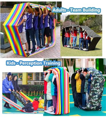 Team Building Game Running Mat, Field Day Team Activity Fun Competition Game, Outdoor Activities Sports Games - size: Adult-8M/26FT