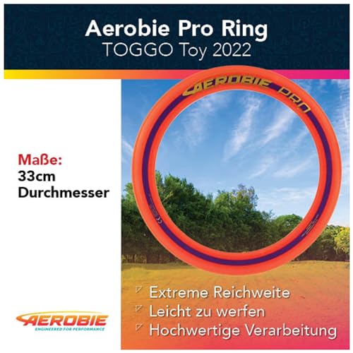 Aerobie Pro Ring Outdoor Flying Disc, 35.6cm, Orange - color: Pro Flying Ring Orange