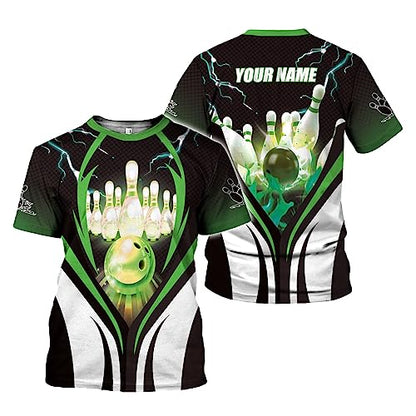 Rivelus Personalized Name Bowling Shirts for Men and Women 3D, Bowling Shirts for Team Bowling, Bowling Shirts Gift - color: Blm22