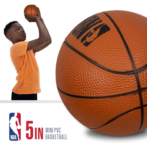 Franklin Sports NBA Over the Door Mini Basketball Hoop - Kids Custom NBA Team Indoor Mini Hoop with All 30 Team Stickers - Fan Shop Basket for Bedroom + Office