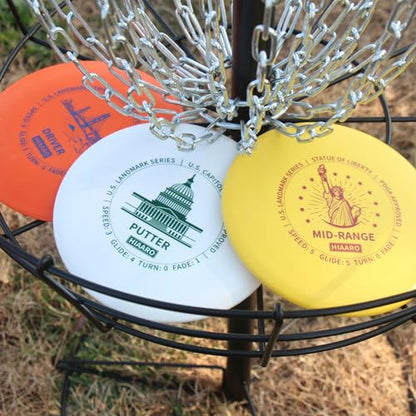 Port Disc Golf Basket and Disc Golf Starter Set Bundle