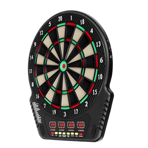 Soft Tip Dart Board Electronic Dart Boards for Adults Electric Scoreboard On Wall,Electronic Dart Boards with Automatic Scoring, 27 Games 243 Variants, 16 Players, with 6 Darts & 24 Spare Tips