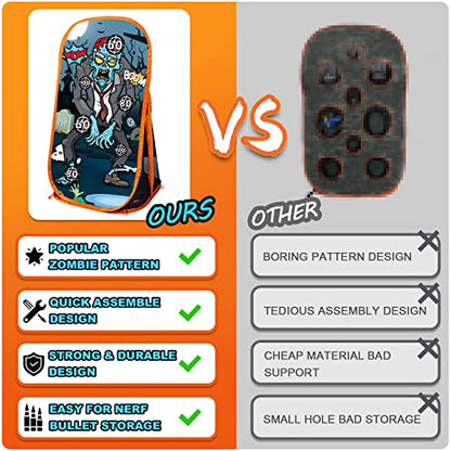 Quanquer Shooting Games Targets Compatible with Toy Foam Blaster Balls Popper, Ideal Festival Birthday Toys for Boys Indoor Outdoor Backyard Kids Shooting Practice