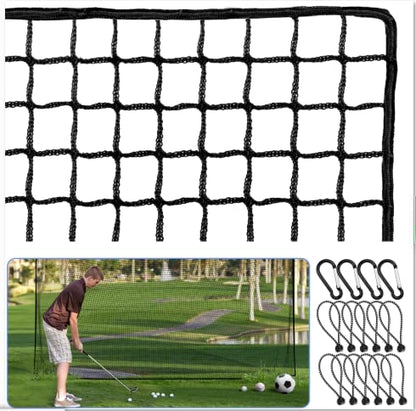 Amazgolf Golf Net,10Ft,15Ft,20Ft,25Ft, 30Ft, 40Ft Golf Practice Net,Sports Practice Barrier Net, Heavy Duty Ball Netting Golf Hitting Net, DIY Ball Net,Baseball Net Hockey Net and Chipping Net - size: 10*20ft