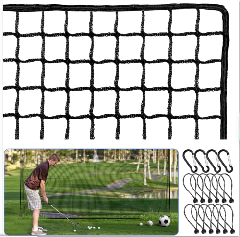 Amazgolf Golf Net,10Ft,15Ft,20Ft,25Ft, 30Ft, 40Ft Golf Practice Net,Sports Practice Barrier Net, Heavy Duty Ball Netting Golf Hitting Net, DIY Ball Net,Baseball Net Hockey Net and Chipping Net - size: 15*20ft