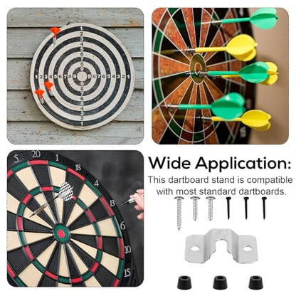 Dartboard Mounting Bracket Kit, Dart Board Hanging Kit for Wall Dartboard Holder Hanger Screw Hook Set Dart Games Accessories