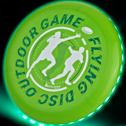 KnLnny Ware LED Flying Disc for Outdoor Games - color: Green-with Light